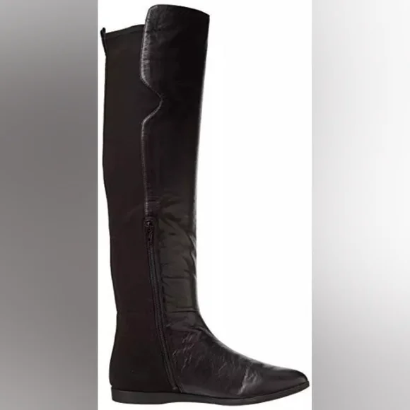 Bottes Nine West Teggy En Cuir Noir – Taille 9.5 US, Montant Au-dessus Du Genou, Neuves